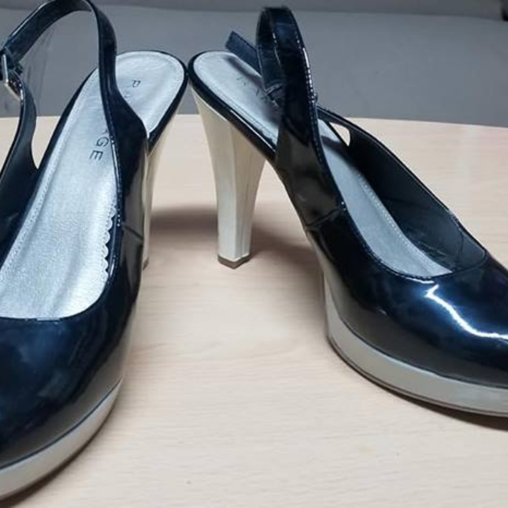 Rampage Color Block slingback heels